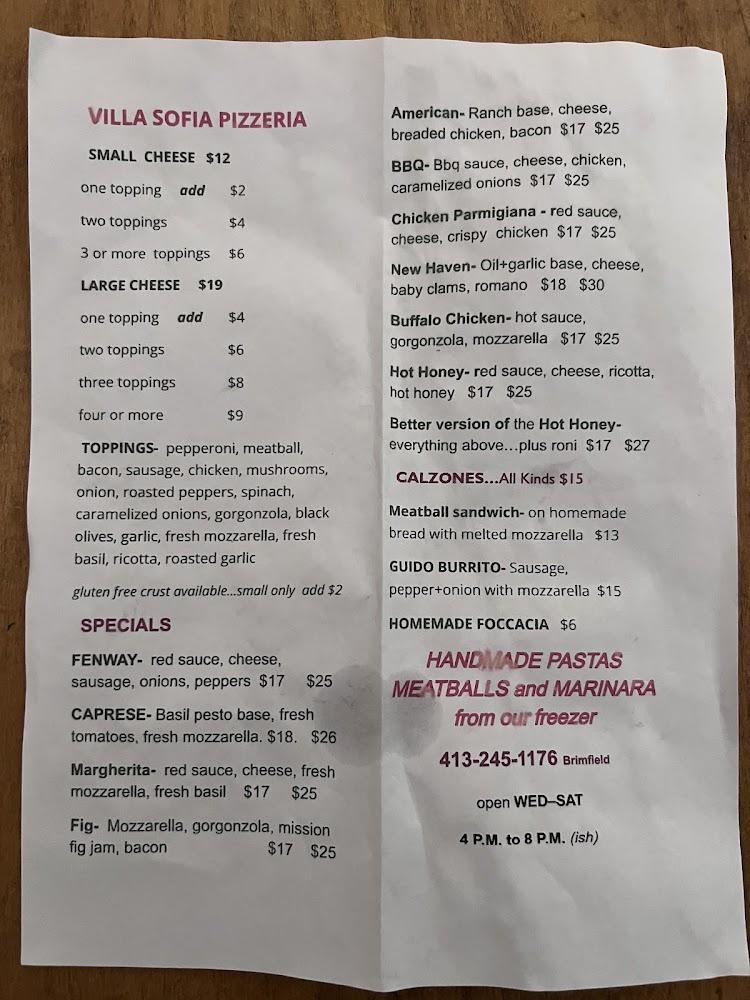 Villa Sofia Large Cheese Pizza